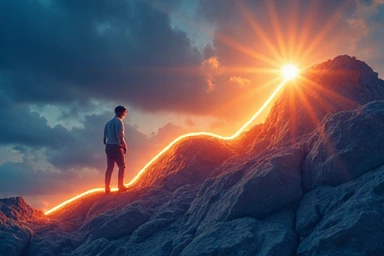 Person experiencing professional growth