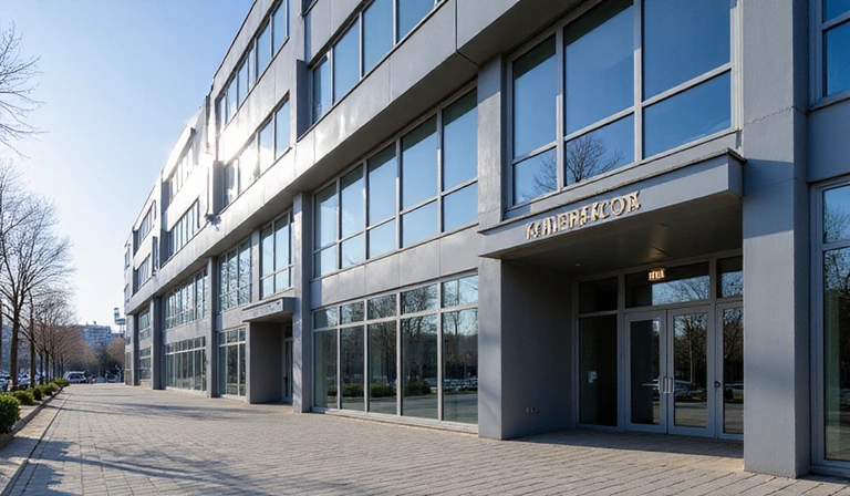 Exterior view of GameFactorX office building in Madrid