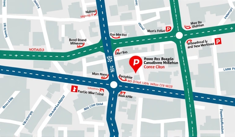 Map showing public transport routes to GameFactorX office