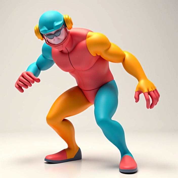Abstract 3D character model